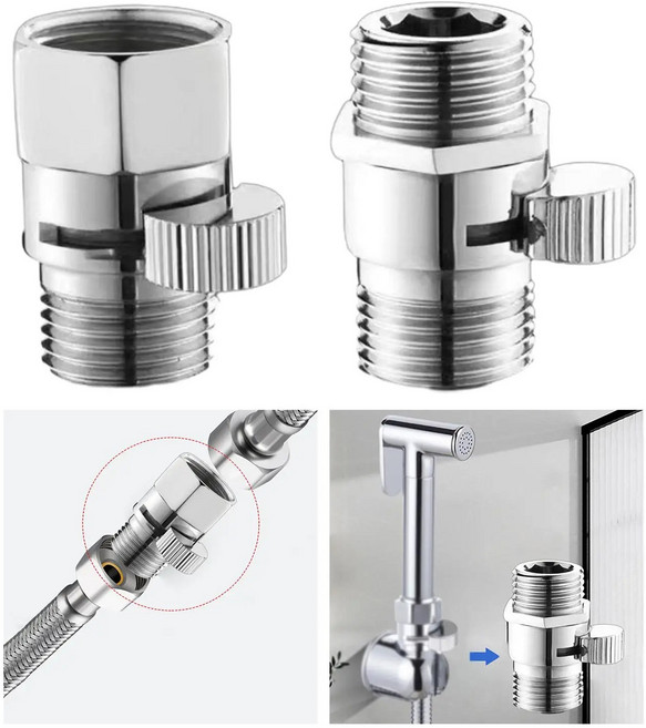 샤워기헤드 워터탭 스탑퍼 스톱퍼 물조절기 수량제어밸브 수압조절 물차단밸브, A형, 1개