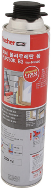 피셔폼 국산우레탄폼 건용폼 난연폼 폼크리너 PUP750K폼 B3폼 피셔툴, 1개
