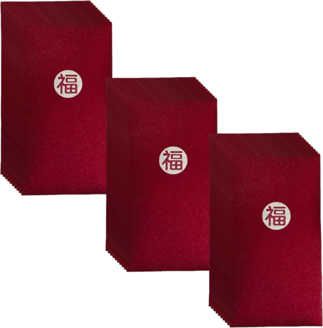 픽클리 현금봉투 용돈봉투 고급 돈봉투 예쁜 답례 감사 명절 축하 봉투, 30개, 레드 복