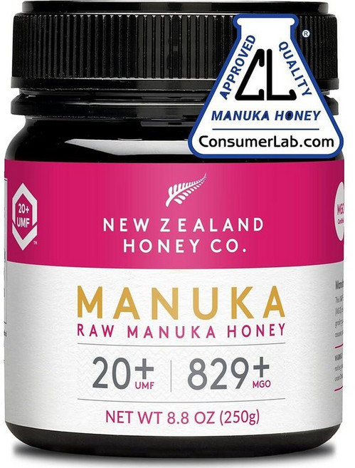 New Zealand Honey Co 생 마누카 꿀 UMF 20 MGO 829 8.8온스 260521, 8.8 Ounce (Pack of 1), 1, 250g