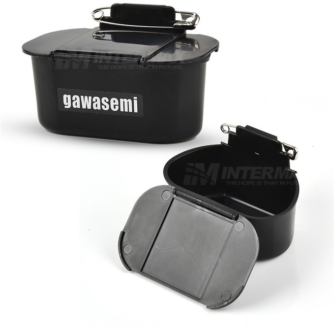 엔케이피싱 가와세미 경기용 크릴 미끼통 새우통 초경량 밑밥통 바다낚시 미끼케이스, 블랙