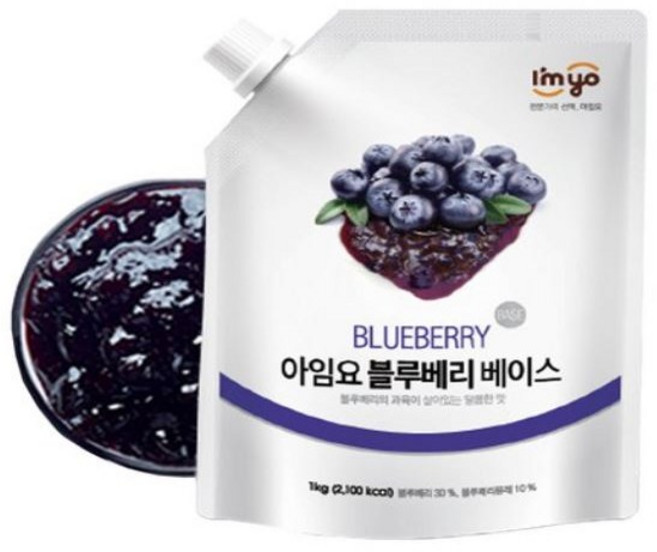 아임요 블루베리 베이스 스무디용 잼, 1kg, 1개
