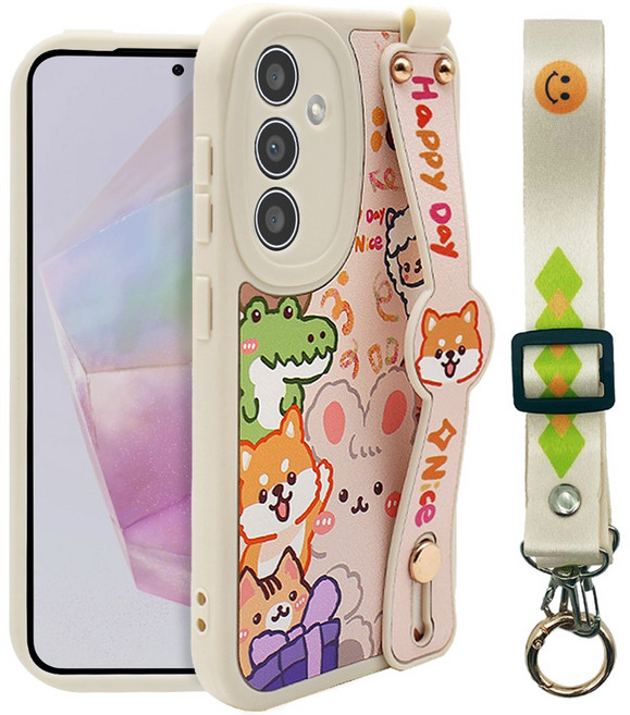 인트그로 동물원 목걸이 스트랩 휴대폰 케이스