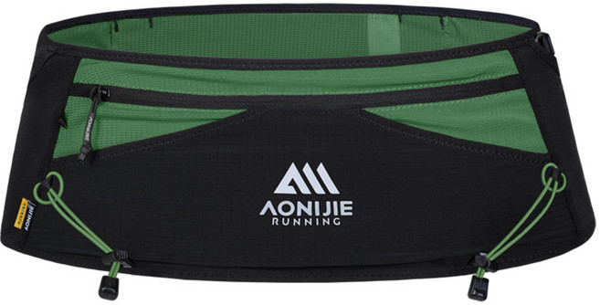 오니지 플립벨트 러닝 마라톤 배번호 고정 조깅 허리 힙색 엘리트 H41, M, 그린