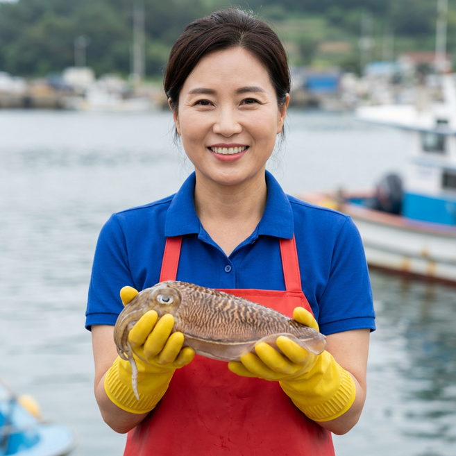 국내산 활 대왕 갑오징어 (kg당 3미내외), 1개, 3kg