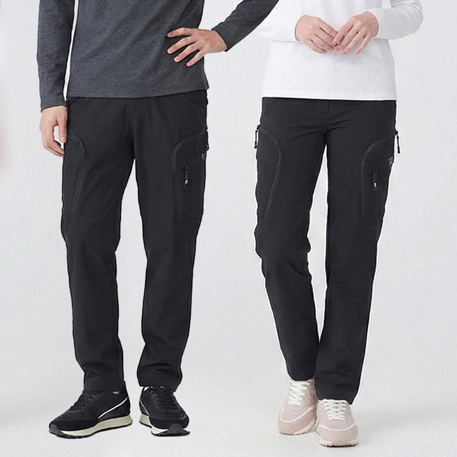 스프리스 1+1 남녀공용 지퍼돌이 카고 팬츠