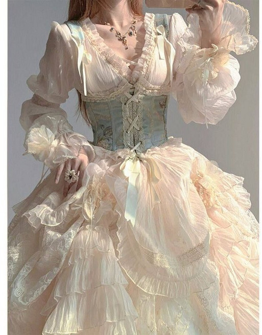 중세 드레스 컨셉 촬영 웨딩 복고풍 졸업사진 리젠시