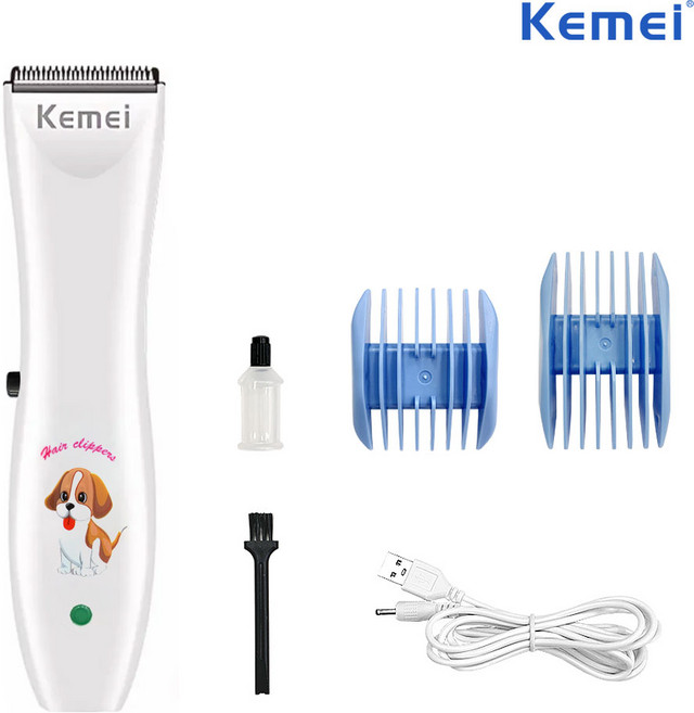 케메이 강아지 고양이 바리깡 클리퍼 미니 미용기 이발기, 1개, KM-1051