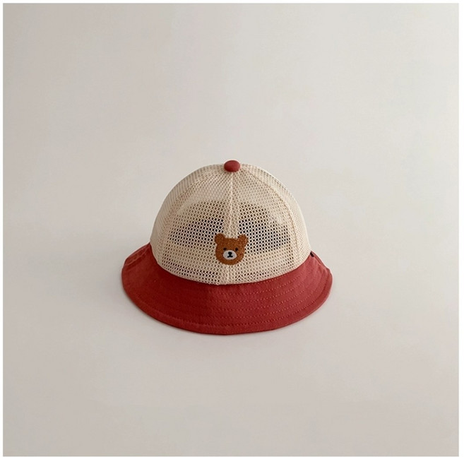 백백이나라 유아동 여름매쉬 벙거지모자