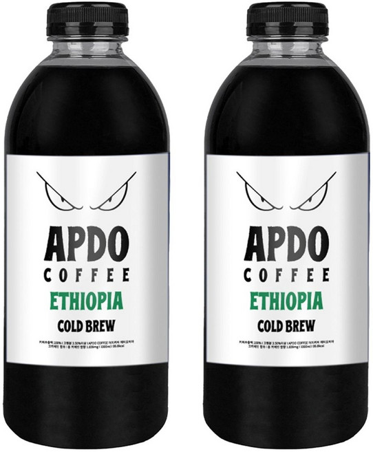 [Apdo.] 압도적인 더치커피 1+1 에디오피아 콜드브루 원액 고소하고 산뜻한 맛, 1개, 1L, 2개입