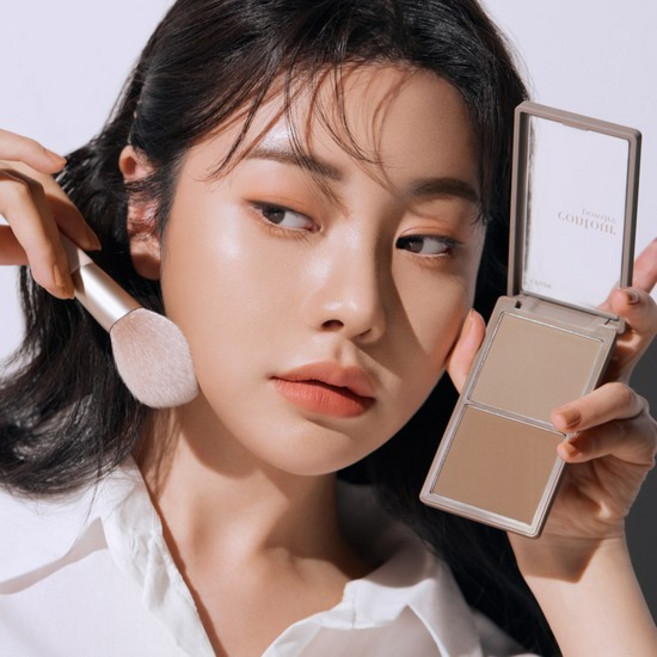 조효진 그림자 쉐딩 + 턱 브러쉬 세트 /쉐이딩 /얼굴 윤곽 살리기, 3호 재조명, 1개, 03호 쿨톤 재조명