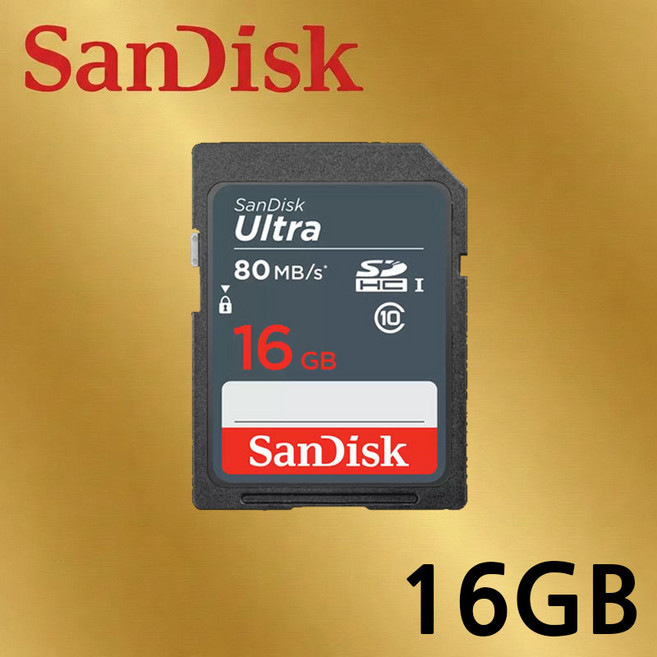 샌디스크 울트라 Class10 SDUNR SD 메모리카드, 1개, 16GB