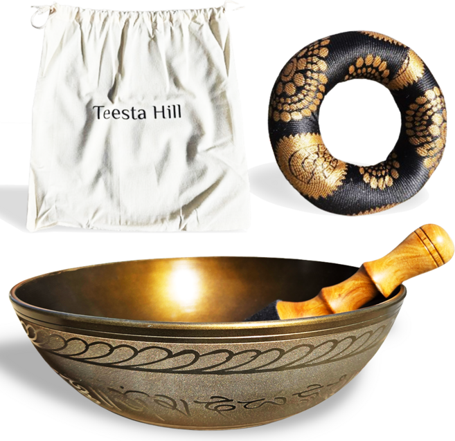 티스타힐 싱잉볼 대형 명상종 네팔 티벳 싱잉볼세트, 이너링볼 황금A형, 1개