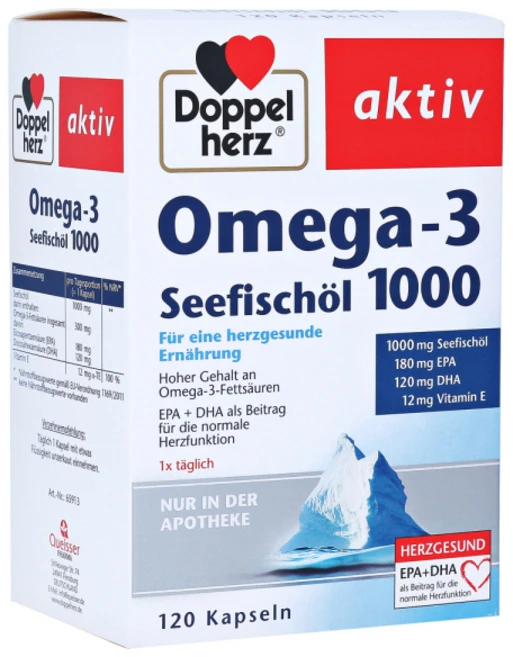 도펠헤르츠 오메가 3 피쉬 오일 1000, 120정, 1개 - 쿠팡