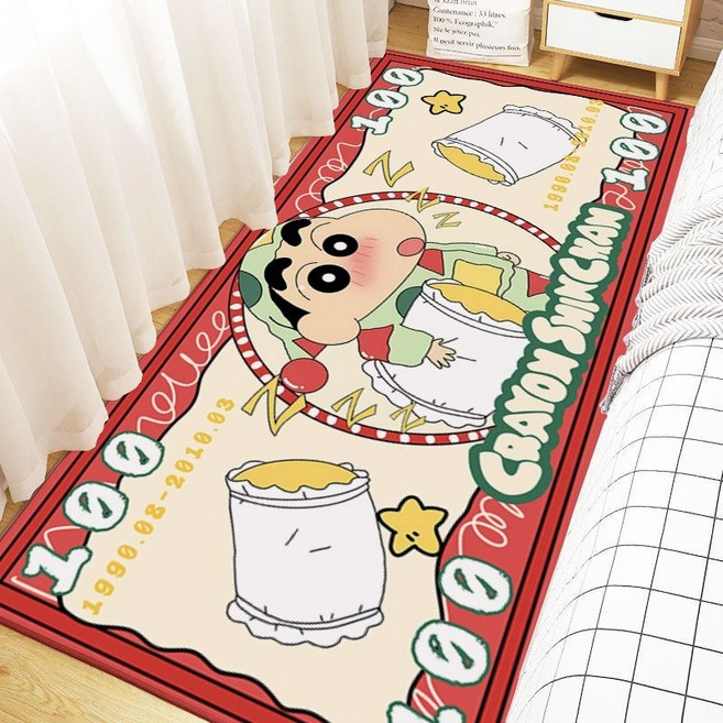 크레용 신짱 방 침실 베드사이드 거실 카페트 러그