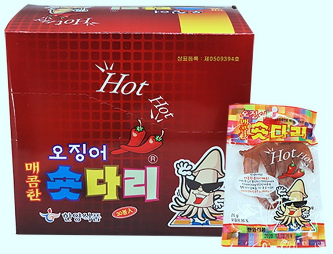 숏다리 매운맛 20g X 30입 오징어 다리 발 편의점 건오징어 혼술 마른 맥주 안주, 1개
