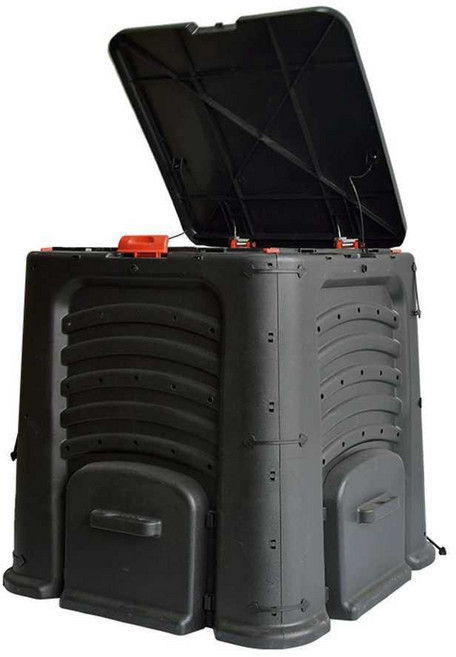 지렁이 사육 상자 거름 키우기 퇴비 거름통 퇴비통, 1개, 300L 무바닥 검은문