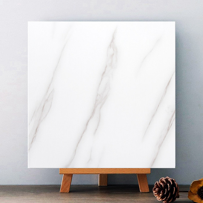 Fowod 800X800mm PVC붙이는 데코타일 접착식 정사각 장판 셀프시공 대리석 모방 바닥 스티커, 24개, ZZDBE02