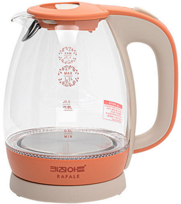 키친아트 스텐 유리 전기포트 미니 소형 무선 전기주전자 1.7L, KAEK-C17