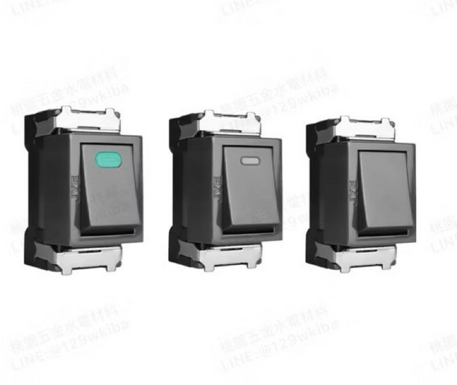 JYE中一 卡式系列-雙切開關（附發票）, 1個, JY-5002-GB雙切