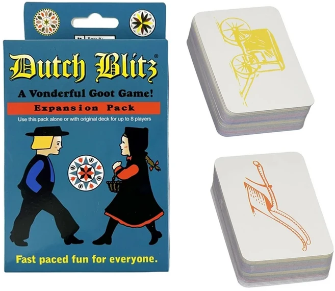 쿠쿠스토어 Dutch Blitz 독창적이고 확장된 조합 모든 사람의 즐거움에 적합한 빠르게 진행되는 카드 게임, 02 라이트 그레이, 1개