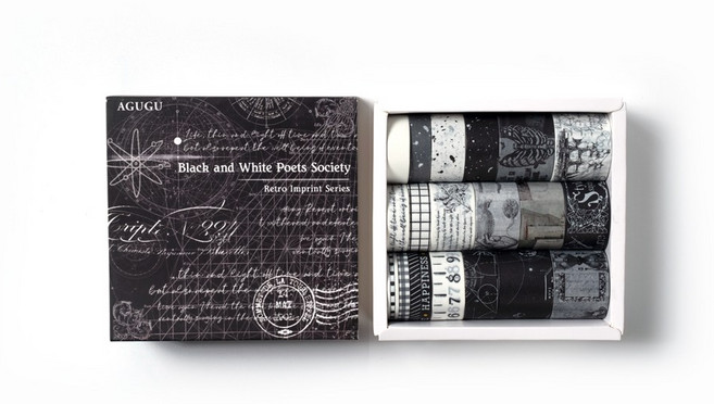 빈티지 마스킹 테이프 A 타입 세트 (Vintage masking tape A type set), 흑백 시인 협회, 1개