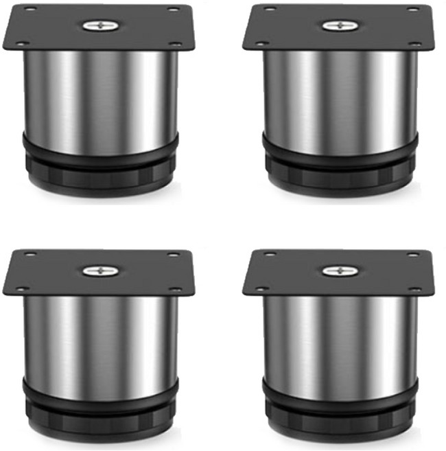 아이베란다 발통 싱크대다리 가구발 실버, 길이50mm(실버), 4개, 4개