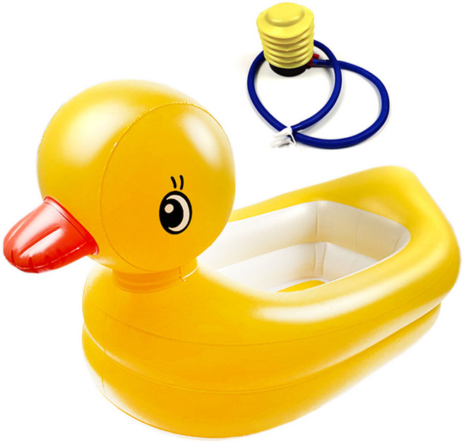 강아지 수영장 풀장 계곡 욕조 보트, 오리튜브(펌프포함), 1개