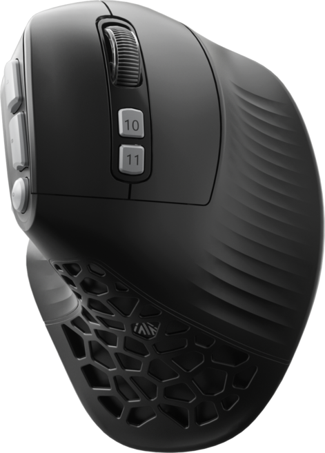 SOLAKAKA 무선 게이밍 마우스 버티컬 마우스, 다크그레이, E9Pro