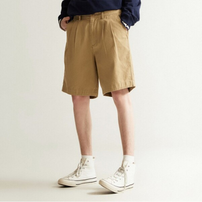 [후아유] 핀턱 와이드 치노 쇼츠 (WHTHD2431M-T)