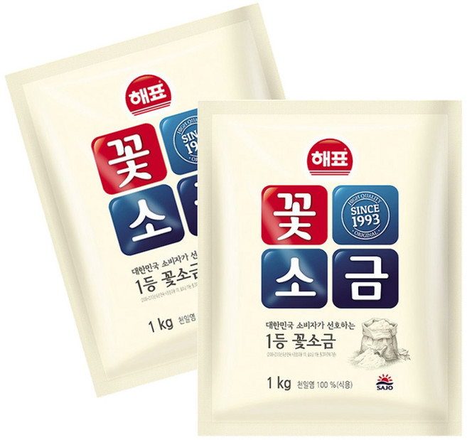 사조해표 꽃소금 1kg 4개