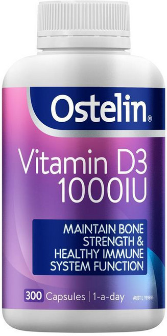 오스텔린 비타민 D3 1000IU 300캡슐, 1개, 300정
