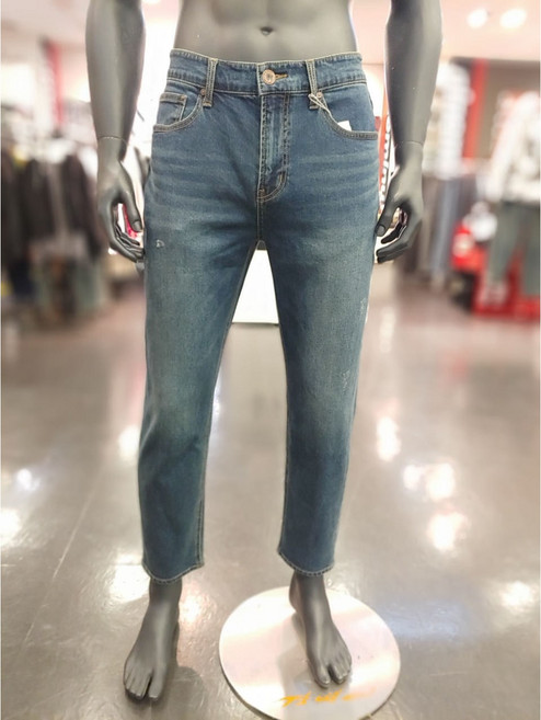 닉스 남자 사계절 진청 중청 두가지컬러 여유로운 테이퍼드 스판 청바지NBRDDT131