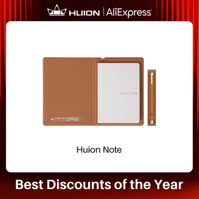 Huion Note 2-in-1 디지털 노트북 그리기 태블릿(배터리가 필요 없는 펜 무선 종이 태블릿 전자 쓰기 패드, 01 Note