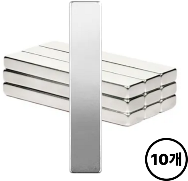 어반픽스 초강력 사각 마그네틱 네오디움 네오디뮴 자석 두께 3mm 10p, 50*10*3mm, 10개입