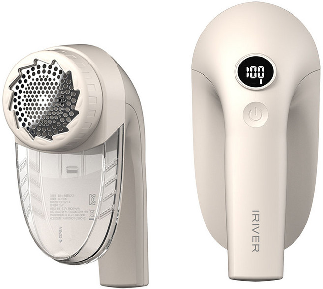 아이리버 IRD-900 대용량 세탁소용 무선 강력흡입 보풀제거기, 크림화이트