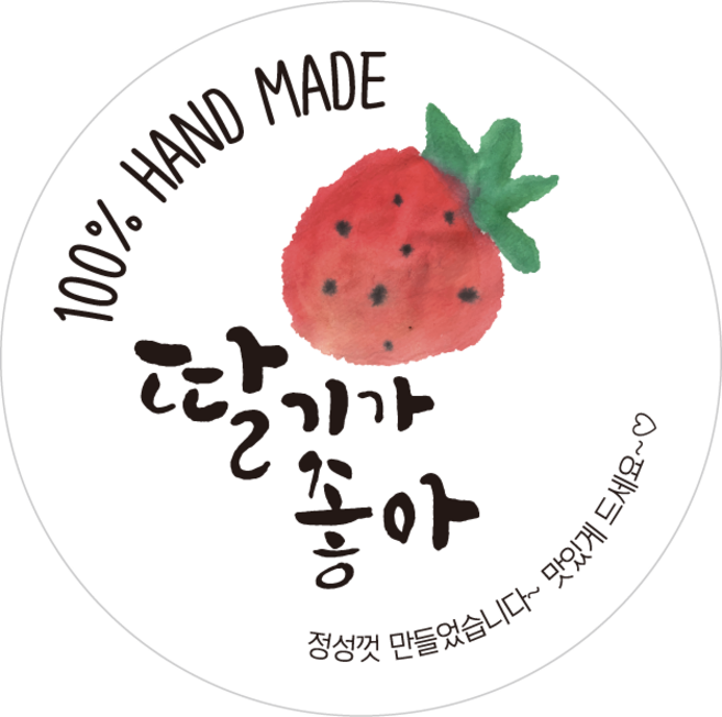 레드쇼핑 딸기가좋아 핸드메이드 쥬스 스티커 [1000매] c909 쥬스스티커, 1000매