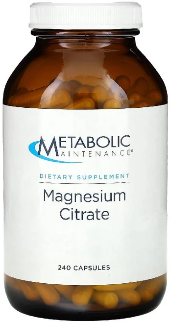 메타볼릭메인터넌스 마그네슘시트레이트 Magnesium Citrate 캡슐 240정, 1개 - 쿠팡