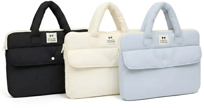 동운랩 노트북 태블릿 가방 파우치 케이스, 1개, 아이보리