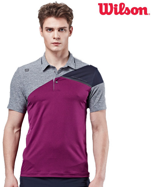 윌슨 윌슨 5243 클라렛 단체복 반팔티셔츠 남성 카라티셔츠