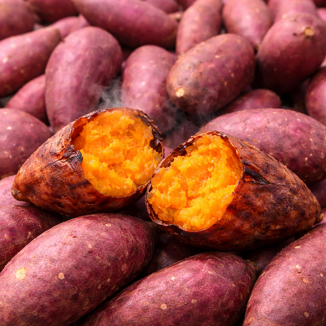 [고구마축제1위] 안면도 황토 꿀머금은 세척 햇 호박 고구마 10KG (특상크기), 1박스