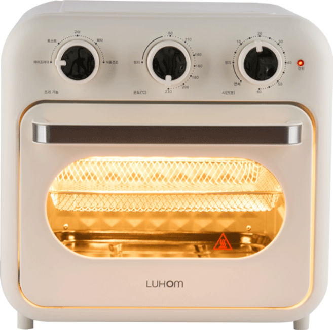 루홈 24L 전기오븐 에어프라이어 대용량 오븐 LU-AF625KV, 크림화이트