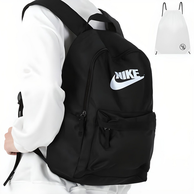 나이키 HRTG 기본 25L 남여공용 블랙 백팩 + PGN짐쌕가방, BTLK, 1개