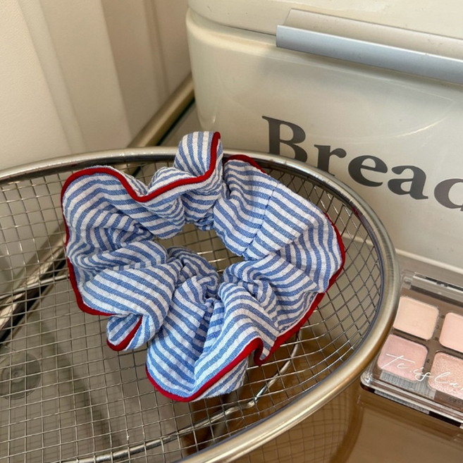 마린블루 빅사이즈곱창헤어끈 스크런치