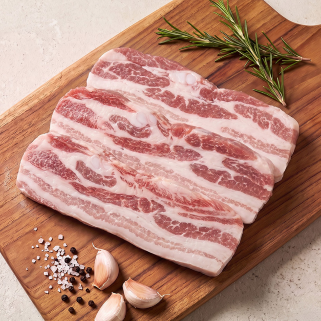 도토리 먹은 스페셜 삼겹살 이베리코x듀록 혼합, 1kg, 2개