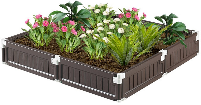 플랜트박스 대형사각화분 플랜트파티션 HDPE재질 도로화분 아웃탑 플라워가든_확장RAF 텃밭상자 화분대 베란다 플랜트박스 화단, 선택3-확장RAF, 1개