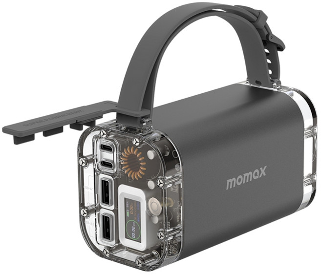 MOMAX摩米士 iPower Stone Mini 40000mAh 透明三防 露營 防水 防塵 快充 戶外行動電源 PB03, 太空灰