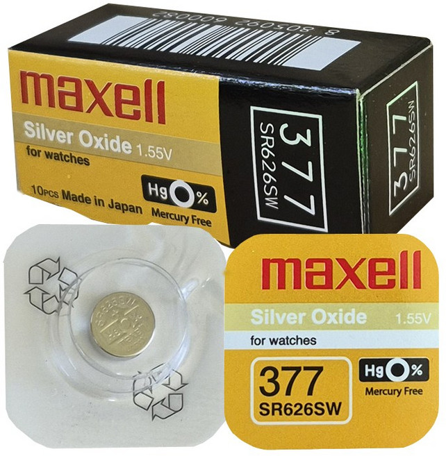 시계배터리 SR621SW(364) 10개입 maxell 시계건전지, 1박스