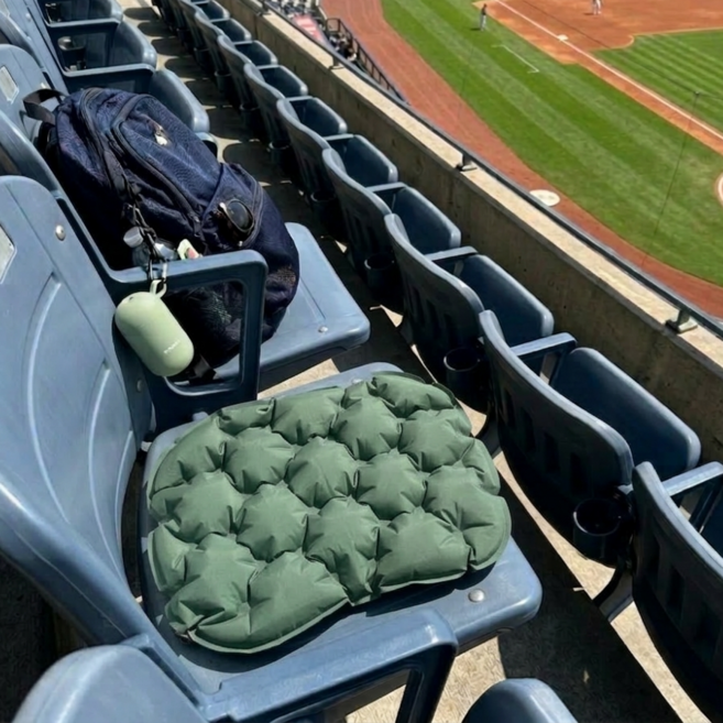 휴대용 경량 1인용 야구장 방석 콘서트, 카키