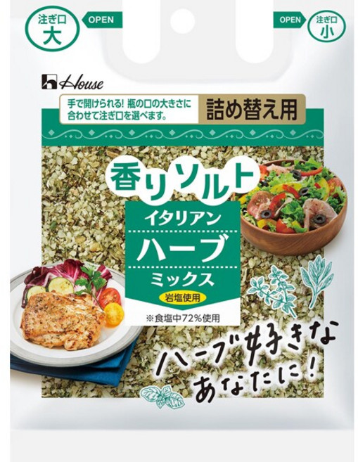 하우스 식품 향기 솔트 이탈리안 허브 믹스 봉지 37g 스파이스 일본 출고 향신료, 1개